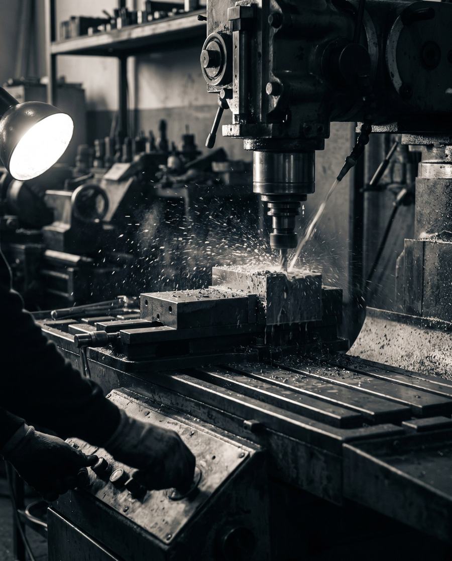 Freze tezgâhında metal işleme